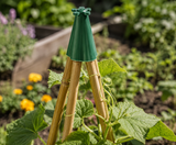 Pyramid Wigwam Cone Garden Cane Tops – Bamboo Cane Grip Top Protectors for Plant Support Sticks & Garden Canes – Pack of 5