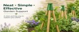 Pyramid Wigwam Cone Garden Cane Tops – Bamboo Cane Grip Top Protectors for Plant Support Sticks & Garden Canes – Pack of 5