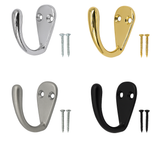 Single Robe Hook – Wall Mounted Coat Towel Hook for Bathroom & Bedroom – CP, EB, Satin, Matt Black Finish