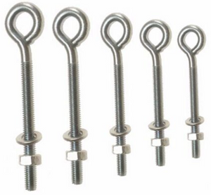 Heavy Duty BZP Eye Bolts – Bright Zinc Plated Steel – Sizes M6, M8, M10 (100mm–250mm)