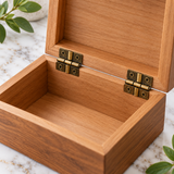 Mini Bronze Cabinet Hinges  – Pair of Decorative Miniature Hinges for Small Boxes, Drawers, Craft Projects (18mm x 16mm)