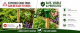 Garden Cane Safety Caps – Soft Rubber End Protectors for Bamboo Plant Stakes – Flexible Weatherproof Covers for Plant Support Canes Pack of 4