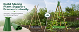 Pyramid Wigwam Cone Garden Cane Tops – Bamboo Cane Grip Top Protectors for Plant Support Sticks & Garden Canes – Pack of 5