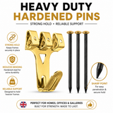 Picture Frame Hangers Hooks with Nails, Heavy Duty Plaster Wall Pro Photo/Heavy Mirror Hanging Kit