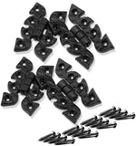 Black Antique Cast Iron Cabinet Hinges - Ornate Snake & Butterfly Design