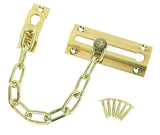 Contract Steel Door Chain 96mm – Electro Brass (EB) or Chrome Plated (CP) – Security Door Chain for Wooden Internal & External Doors