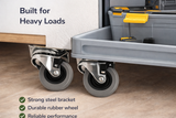Swivel Castor Wheels 50mm Heavy Duty Rubber Caster Set of 4 – Furniture, Trolley & Workbench Wheels (No Brake)