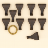 10 x Picture Rail Hooks with 3m Wire – No Drill Picture Hanging System – Chrome, Brass or Antique Bronze Finish