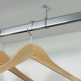 Wardrobe Pole Hanging Rail – Oval 30x15mm Chrome Tube Bar with Fittings – Heavy Duty Clothes Rail for Wardrobes & Storage Units