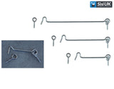 Wire Gate Hooks – Bright Zinc Plated (BZP) – Sizes 50mm x 2.8mm, 75mm x 3.2mm, 100mm x 3.2mm