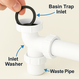 Trap Inlet Washer – Rubber Seal for Waste Pipe Plumbing Fittings