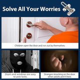 Locking Door Chain – Chrome or Electro Brass – Security Door Chain with Slide Lock for Wooden Internal & External Doors