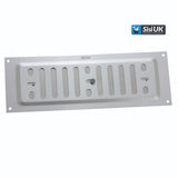 Aluminium Adjustable Air Vent – Silver Metal Hit & Miss Ventilation Cover for Openings 9"x3", 9"x6", 9"x9" – Double Brick Wall & Indoor Use
