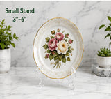 Clear Plastic Plate Display Stand – High Quality Holder - Plates, Dishes & Collectibles