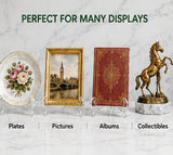 Clear Plastic Plate Display Stand – High Quality Holder - Plates, Dishes & Collectibles