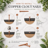 Copper Clout Nails – Heavy Duty Roofing & Wood Nails for Joinery, Upholstery & Carpentry – 30mm & 38mm