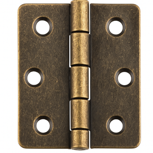 Mini Bronze Cabinet Hinges  – Pair of Decorative Miniature Hinges for Small Boxes, Drawers, Craft Projects (18mm x 16mm)
