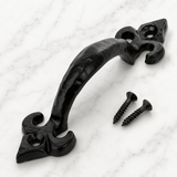 Black FLD Pull Handle – Antique Handles - Traditional Ironmongery Style – Ideal for Doors, Cabinets, and Drawers (100mm & 175mm)