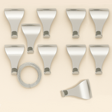 10 x Picture Rail Hooks with 3m Wire – No Drill Picture Hanging System – Chrome, Brass or Antique Bronze Finish