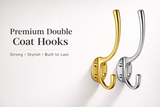 Victorian Hat & Coat Hook on Oval Backplate – Polished Brass or Polished Chrome – Traditional Wall Mounted Robe Hook