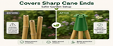 Pyramid Wigwam Cone Garden Cane Tops – Bamboo Cane Grip Top Protectors for Plant Support Sticks & Garden Canes – Pack of 5