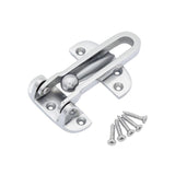 Locking Door Chain – Chrome or Electro Brass – Security Door Chain with Slide Lock for Wooden Internal & External Doors