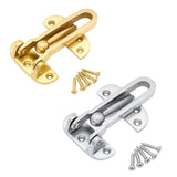 Locking Door Chain – Chrome or Electro Brass – Security Door Chain with Slide Lock for Wooden Internal & External Doors