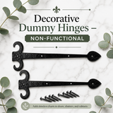 Black Antique Spear Design Door Hinge Fronts False/Dummy Antique Decorative