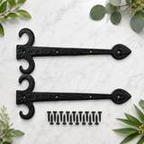 Black Antique Spear Design Door Hinge Fronts False/Dummy Antique Decorative