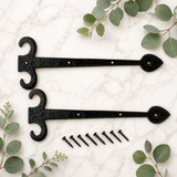 Black Antique Spear Design Door Hinge Fronts False/Dummy Antique Decorative