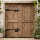 Trident Shaped Black Ironmongery Hinges| Decorative Wrought Iron Door & Cabinet Hinges