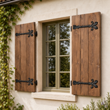Trident Shaped Black Ironmongery Hinges| Decorative Wrought Iron Door & Cabinet Hinges