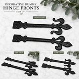 Trident Shaped Black Ironmongery Hinges| Decorative Wrought Iron Door & Cabinet Hinges