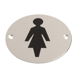 Disc Screen Printed Door Sign – Male, Female, Unisex, Disabled – Satin Aluminium Finish – 76mm Round