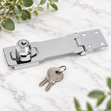 Hasp & Staple Locking Polished Chrome – 75mm & 115mm Heavy Duty Security Latch for Shed, Gate, Door, Cupboard
