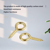 Steel Screw Eye EB Hooks – 12mm to 75mm – Brass Plated Fixings for Hanging, Craft, Wire & Light DIY Applications