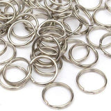 Split Key Rings – Heavy-Duty Silver Metal O-Ring Keychain Holder (20mm, 25mm, 32mm, 38mm, 50mm, 76mm – Multi-Size Pack)