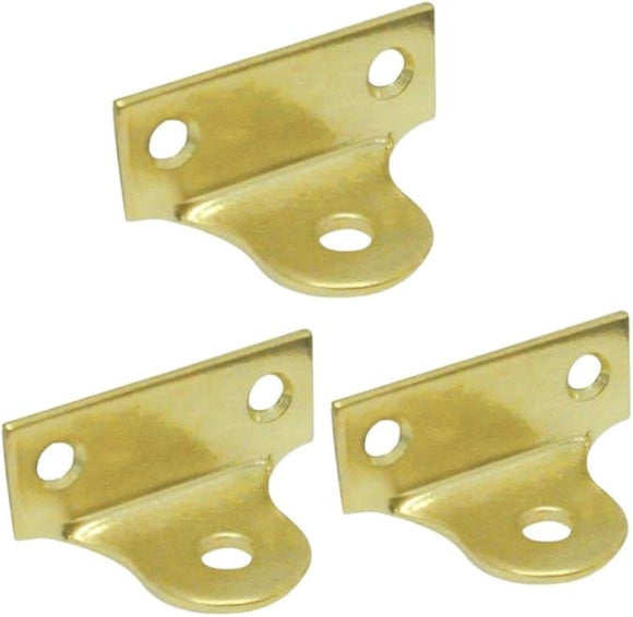 Right Angled Mirror Plate 18mm Brass Plated