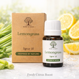 Lemongrass Diffuser Oil 10ml Citrus Home Fragrance Oil Secret of Vedas