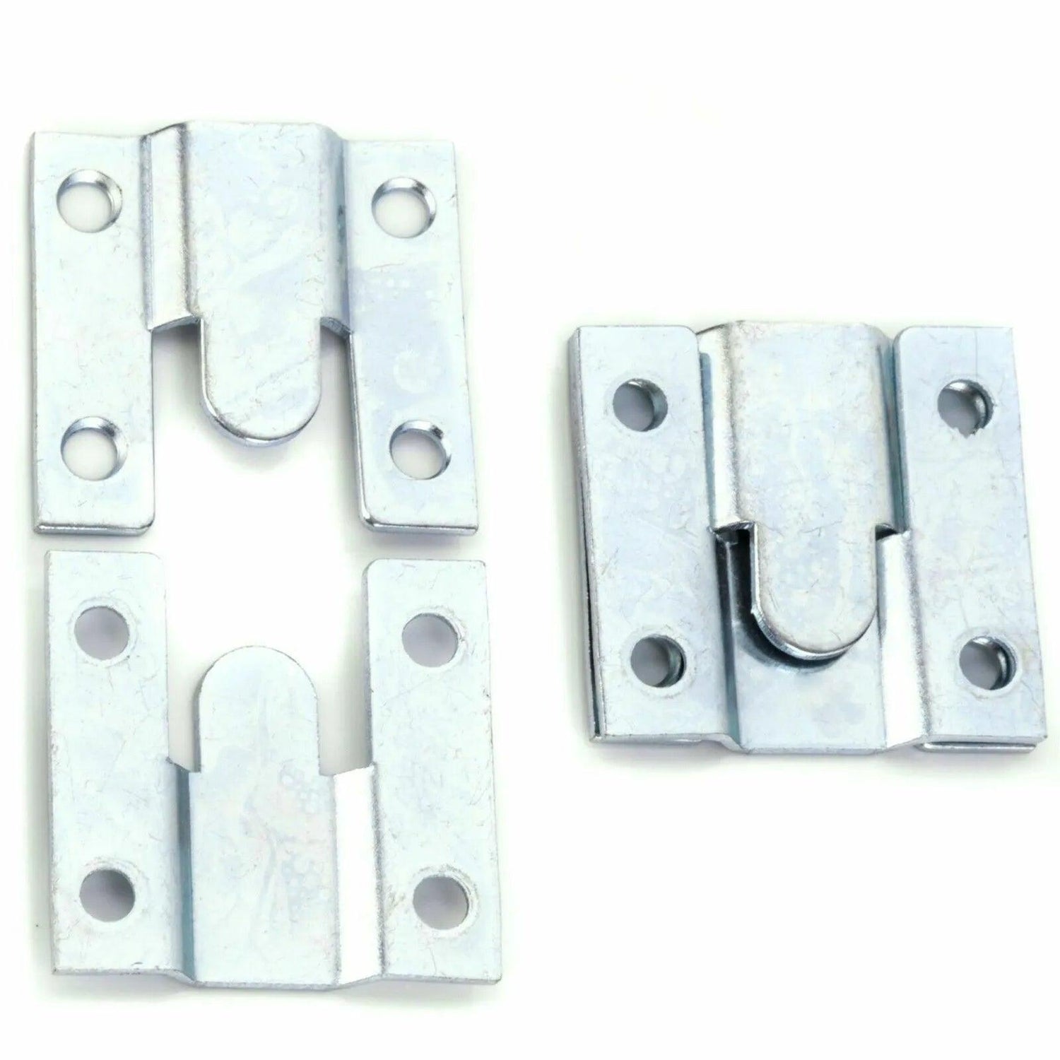 Flush Mount Bracket,  Interlocking Photo Frame Hook, Heavy Duty Picture Hanger Z Clip Bracket for Large Picture Display Art Gallery Wall Mount Hardware (5 Pairs)