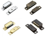 Heavy Duty Magnetic Catch – 6kg Hold – Brass, Chrome, Black, or Antique Bronze Cabinet & Cupboard Door Latch