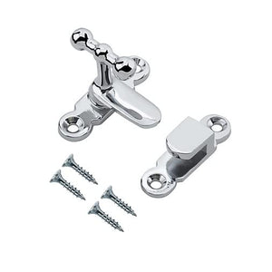 40mm Showcase Catch Lock – Brass or Chrome Thumbturn Latch for Cabinet, Cupboard, Display Case & Door