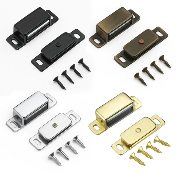 Heavy Duty Magnetic Catch – 6kg Hold – Brass, Chrome, Black, or Antique Bronze Cabinet & Cupboard Door Latch