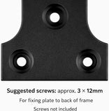 Black Plated Mirror Plates – Picture Hanging Plates 19mm 25mm 32mm 38mm 50mm Frame & Mirror Fixing Brackets