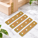Flat Metal Brackets Joining Mending Plates– 75mm to 150mm Sizes for Furniture, Shelving & DIY Repairs