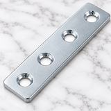 Flat Metal Brackets Joining Mending Plates– 75mm to 150mm Sizes for Furniture, Shelving & DIY Repairs