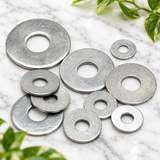 Metal Repair Washers – Bright Zinc Plated (BZP) Heavy Duty Flat Washers for Bolts & Screws – Multiple Sizes Available