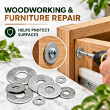 Metal Repair Washers – Bright Zinc Plated (BZP) Heavy Duty Flat Washers for Bolts & Screws – Multiple Sizes Available