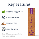 Nag Champa Incense Sticks Luxury Home Fragrance Secret of Vedas