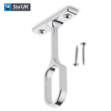 Wardrobe Pole Hanging Rail – Oval 30x15mm Chrome Tube Bar with Fittings – Heavy Duty Clothes Rail for Wardrobes & Storage Units